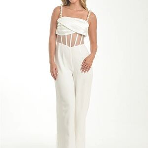 Elegant Ivory Bridal Jumpsuit